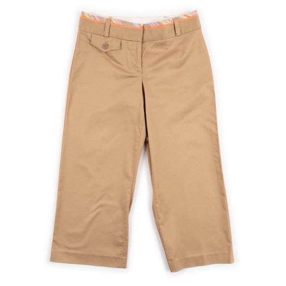 EXPRESS Design Studio Correspondent tan khaki crop pants size 0 - Picture 1 of 9
